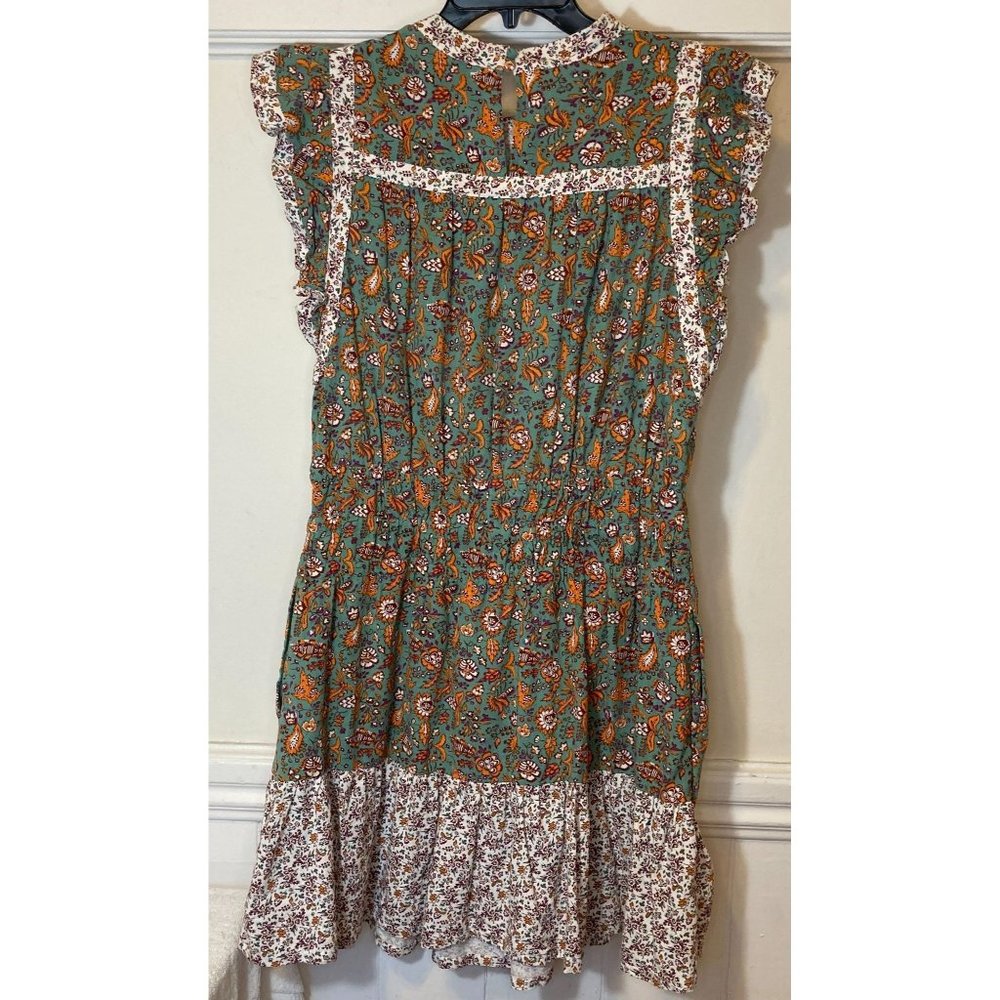 NWT Universal Thread Size Large Green Floral Cottagecore Two Pocket Cotton Dress - Picture 12 of 13